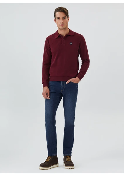 Lee Cooper O Yaka Bordo Erkek Sweatshirt 231 Lcm 241010 Newblend Bordo