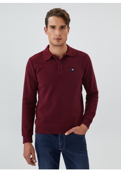 Lee Cooper O Yaka Bordo Erkek Sweatshirt 231 Lcm 241010 Newblend Bordo