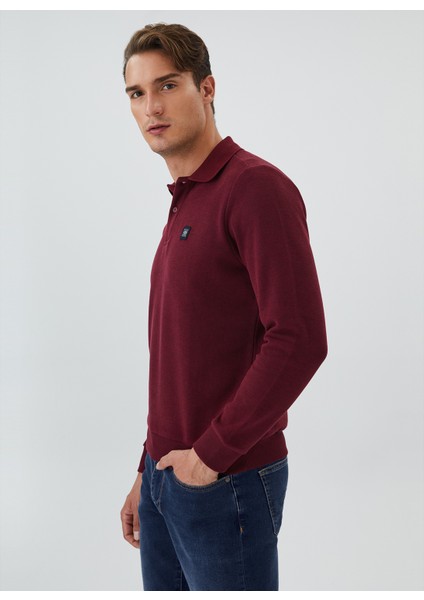 Lee Cooper O Yaka Bordo Erkek Sweatshirt 231 Lcm 241010 Newblend Bordo