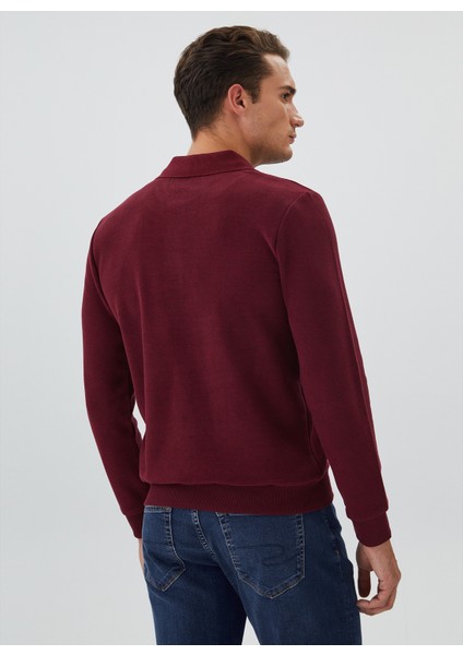 Lee Cooper O Yaka Bordo Erkek Sweatshirt 231 Lcm 241010 Newblend Bordo