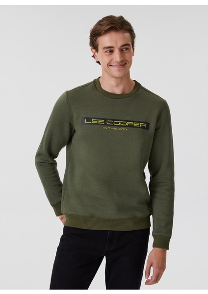Kapüşon Yaka Haki Erkek Sweatshirt 231 Lcm 241020 Tess Hakä°
