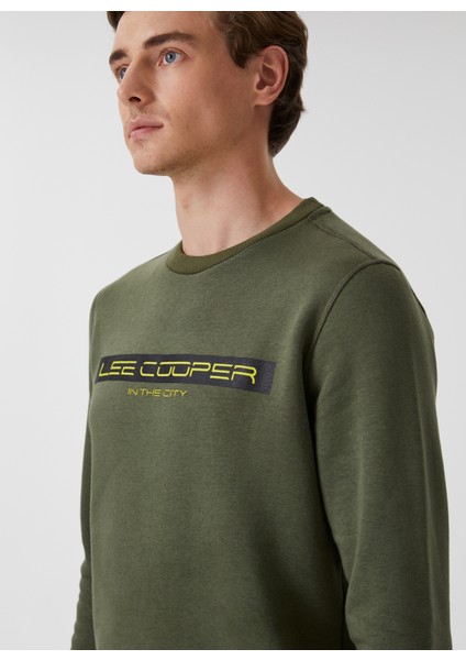 Kapüşon Yaka Haki Erkek Sweatshirt 231 Lcm 241020 Tess Hakä°