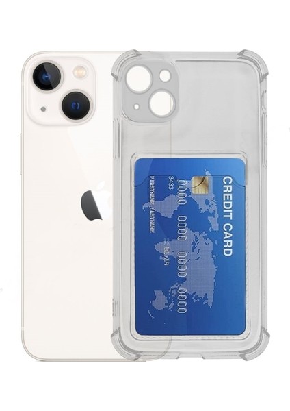 Apsuwaiphone 14 Plus Kılıf Kartlıklı Darbe Korumalı Silikon