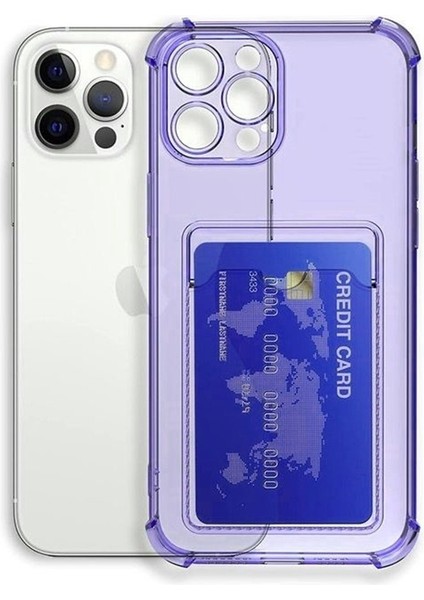 Apsuwaiphone 12 Pro Max Kılıf Kartlıklı Darbe Korumalı Silikon