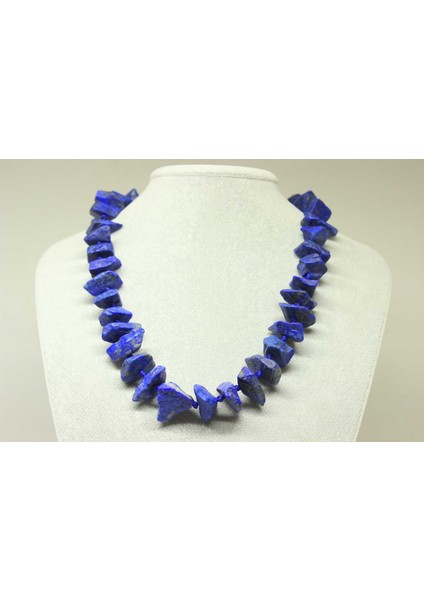 Lapis Taşı Ham Parçalar Kolye (Ortalama 48CM)