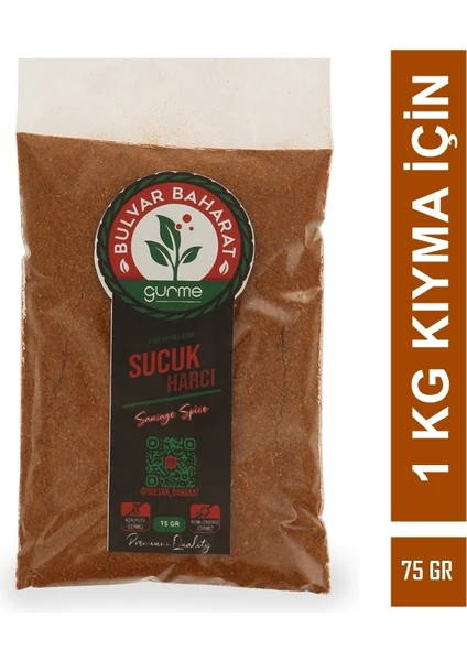 Bulvar Baharat Geleneksel Sucuk Harcı / Sucuk Baharatı 75 gr (1 kg Kıyma Için)