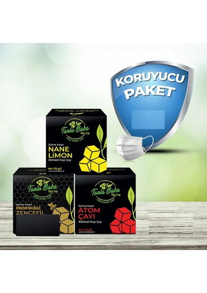 Tanla Baba Koruyucu Paket Bitki Çayı (Nane Limon, Atom, Propolisli Zencefil) 3X170 gr