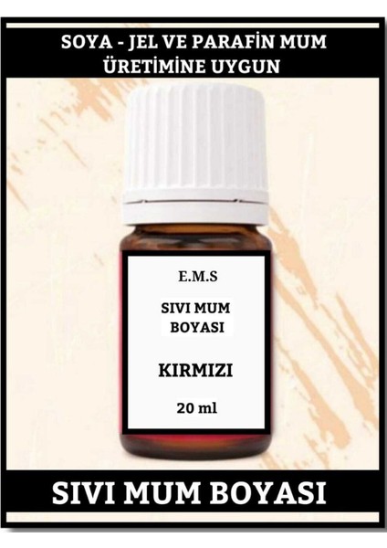 E.m.s Sıvı Mum Boyası Kırmızı 20 Ml.