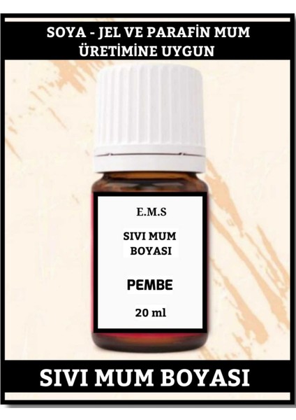 E.m.s Sıvı Mum Boyası Pembe 20 Ml.