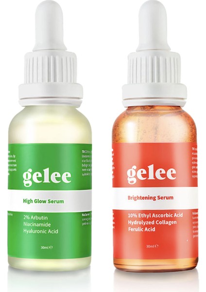 Aydınlatıcı ve Leke Karşıtı Bakım Seti High Glow Serum + Brightening Serum Set