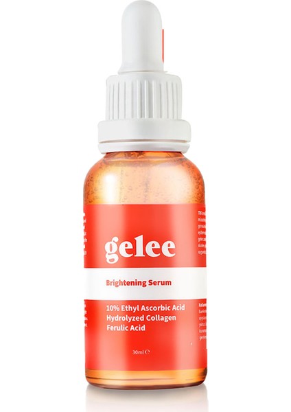 Brightening Serum | Aydınlatıcı Serum %10 Ethyl Ascorbic Acid - Hydrolyzed Collagen - Ferulic Acid 30ML