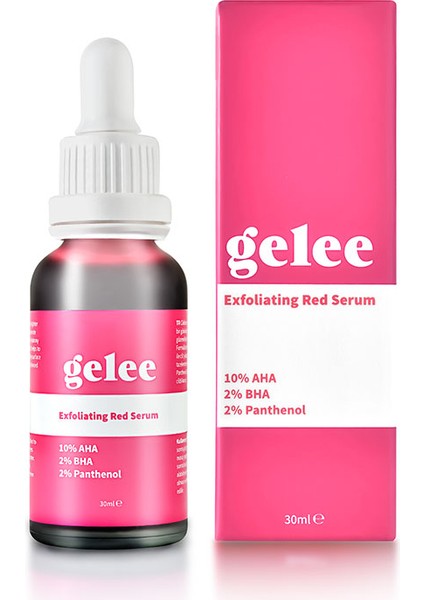 Exfoliating Red Serum | Cilt Tonu Eşitleyici ve Yenileyici Peeling %10 Aha - %2 Bha - %2 Panthenol 30ML fiyatları