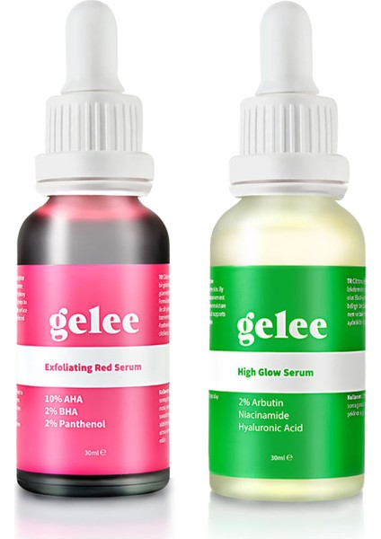 Lekelere Karşı Bakım Seti Exfoliating Red Serum + High Glow Serum