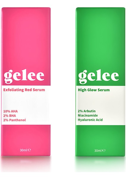 Lekelere Karşı Bakım Seti Exfoliating Red Serum + High Glow Serum fiyatları