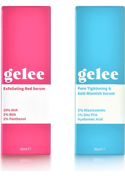 ve Siyah Nokta Bakım Seti Exfoliating Red Serum+ Pore Tightening& Anti Blemish Serum fiyatları