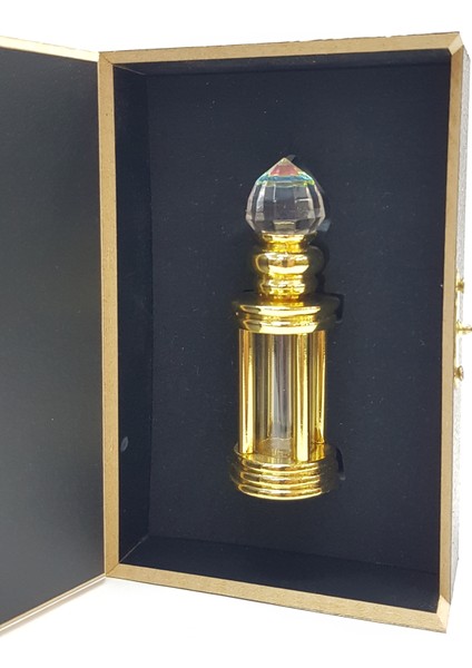 Parfüm&Esans Şişesi/5 Ml Iç Hacim/Döküm Dekorlu Kaplama, Kutulu/Cam Çubuklu