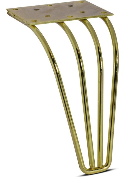 Mobilya Koltuk Kanepe Ünite Ayağı 18 cm Altın Metal Baza Ayak