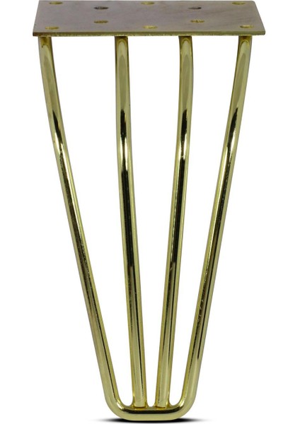 Mobilya Koltuk Kanepe Ünite Ayağı 18 cm Altın Metal Baza Ayak