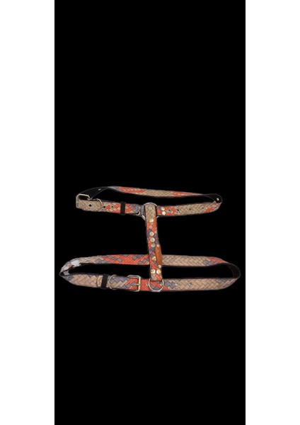 Köpek göğüs tasması orta ırk suni deri renkli H tipi genişlik:2,5cm göğüs ölçüsü:55-70cm boyun ölçüsü:45-60cm ayarlamalı dog harness GT1-11