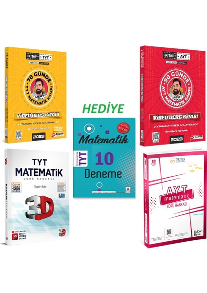 Mert Hoca 2023 70 Günde Tyt Matematik Kampı Video Ders Kitabı-Mert Hoca Yayınları/ 2023 90 Günde Ayt Matematik Kampı Video Ders Kitabı-Tyt 3D Matematık Sb-Ayt Matematik Sb-Tyt Matematik 10 Dnm*hediye*