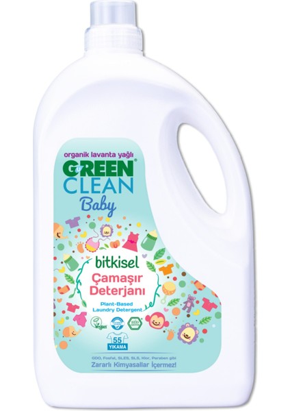 Green Clean Organik Lavanta Yağlı Baby Bitkisel Çamaşır Deterjanı 2750 ml