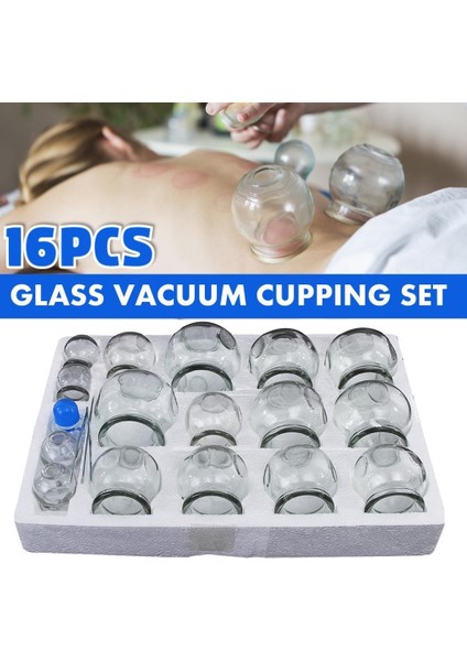 Cam Masaj Kupa Seti 16 Adet modelleri
