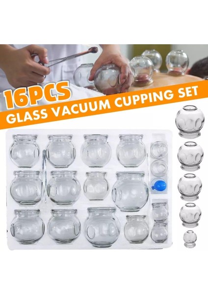Cam Masaj Kupa Seti 16 Adet fırsatları