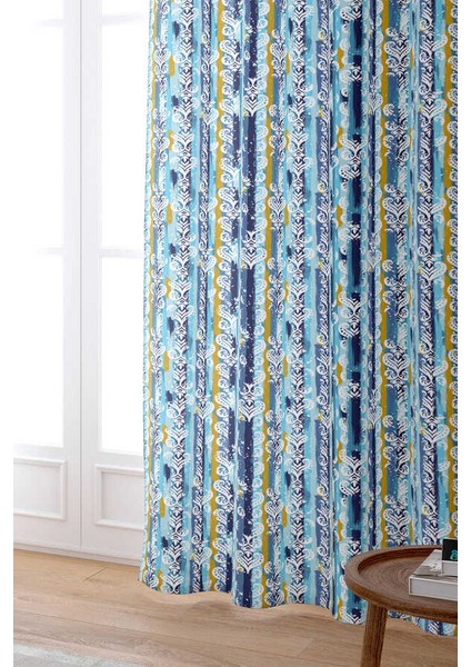 Mavi Çizgili Desenli Dijital Baskılı Perde Cgh070-Pr fiyatları