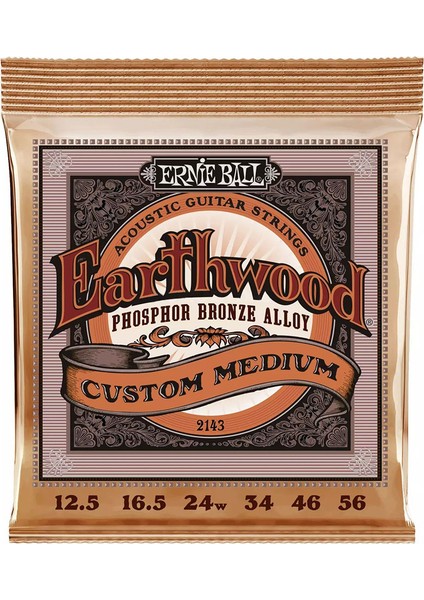 P02143 Earthwood Custom Med Phosphor Bronz 12,5-56 Akustik Gitar Tel Seti