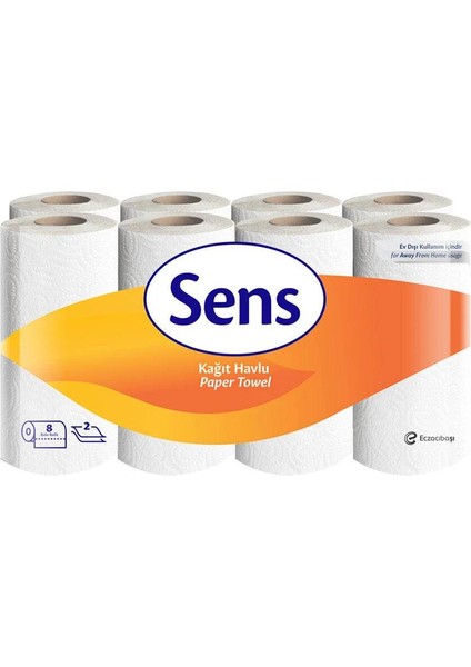 Kağıt Havlu 8 Rulo - Sens