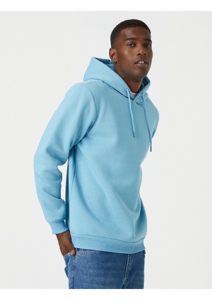 Basic Kapşonlu Sweatshirt