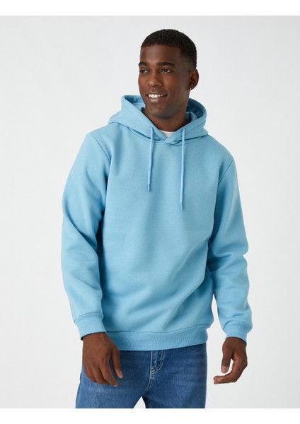 Basic Kapşonlu Sweatshirt