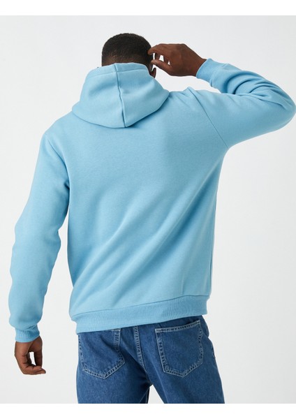 Basic Kapşonlu Sweatshirt