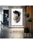 Abstrack Siyah Altın Çizgiler Modern Soyut Sanatsal Dekor Kanvas Tablo 1