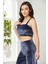 Kadife Saten 3'lü Kadın Crop'lu Pijama Takımı - 2050 5