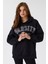 Carla Kadın Kapüşonlu Sweatshirt Siyah 2