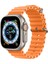Apple Watch 6 Ile Uyumlu Okyanus Quintessential 38-40MM Kabartmalı Metal Tokalı Kordon Turuncu 1