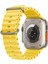 Apple Watch 6 Ile Uyumlu Okyanus Quintessential 38-40MM Kabartmalı Metal Tokalı Kordon Turuncu 2