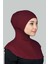 Kadın Tesettür Pratik Boyunluklu Hijab - Sporcu Bone - Bordo 1