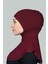 Kadın Tesettür Pratik Boyunluklu Hijab - Sporcu Bone - Bordo 2