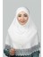 Ikili Set Dantelli Pratik Eşarp Hazır Hijab ve Tesettür Bonesi Xl - Ekru 1