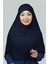 Ikili Set Dantelli Pratik Eşarp Hazır Hijab ve Tesettür Bonesi Xl - Lacivert 1