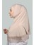 Ikili Set Dantelli Pratik Eşarp Hazır Hijab ve Tesettür Bonesi Xl - Bej 3