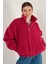 Oversize Fermuarlı Yumuşak Tüylü Kürk Mont Bayan Kürk 42190017 4