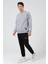 Erkek Gri Oversize Fit Bisiklet Yaka Basic Içi Yumuşak Tüylü Sweatshirt RF0201 1