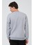 Erkek Gri Oversize Fit Bisiklet Yaka Basic Içi Yumuşak Tüylü Sweatshirt RF0201 5