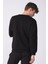 Erkek Siyah Oversize Fit Bisiklet Yaka Baskılı Içi Yumuşak Tüylü Sweatshirt RF0202 5