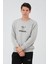 The Rule Erkek Ice Gri Oversize Fit Bisiklet Yaka Baskılı Içi Yumuşak Tüylü Sweatshirt RF0202 3