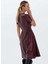 Bordo Kadın Elbise 22KSL7203 5