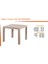 Rattan Masa 90X90 Camsız Bahçe Balkon Teras Masası Krem 2